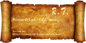 Rosenblat Tímea névjegykártya