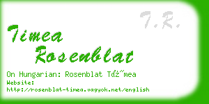 timea rosenblat business card
